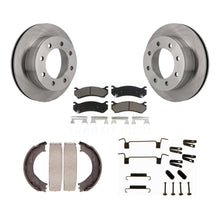 Load image into Gallery viewer, Rear Disc Rotors Ceramic Pads Parking Shoes Hardware Kit For Chevrolet Silverado