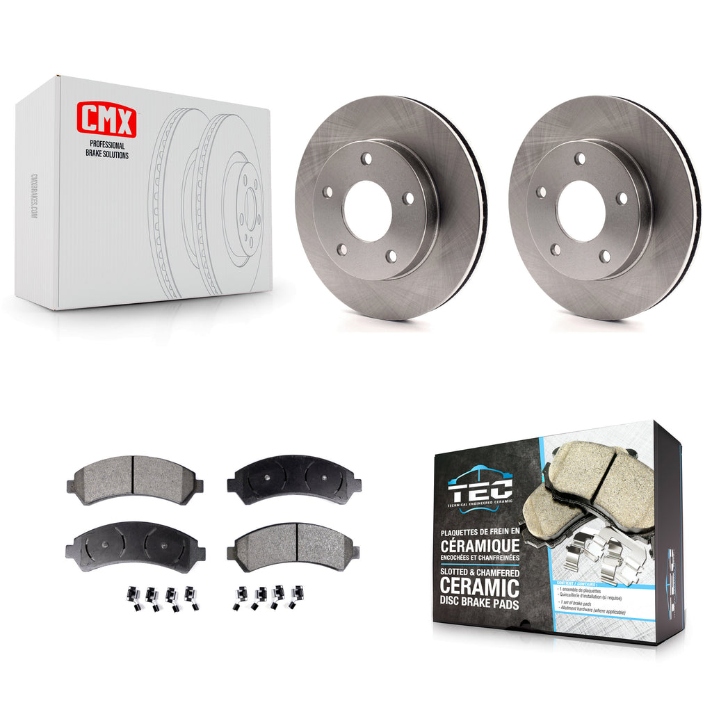 [Front] 1997 Chevrolet Blazer GMC Jimmy 4WD Premium OE Brake Rotors & Ceramic Pads Kit For Max Braking
