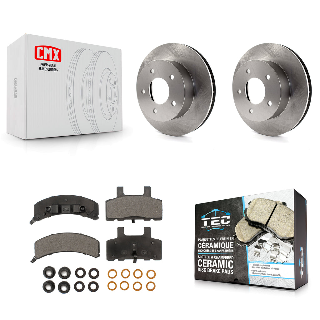 [Front] 1990-2002 Chevrolet Astro GMC Safari AWD Premium OE Brake Rotors & Ceramic Pads Kit For Max Braking