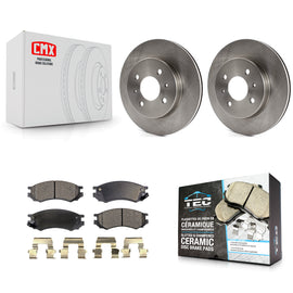 Front Disc Brake Rotors Ceramic Pad Kit For Saturn SL2 SL1 SC2 SL SC1 SW2 SW1 SC