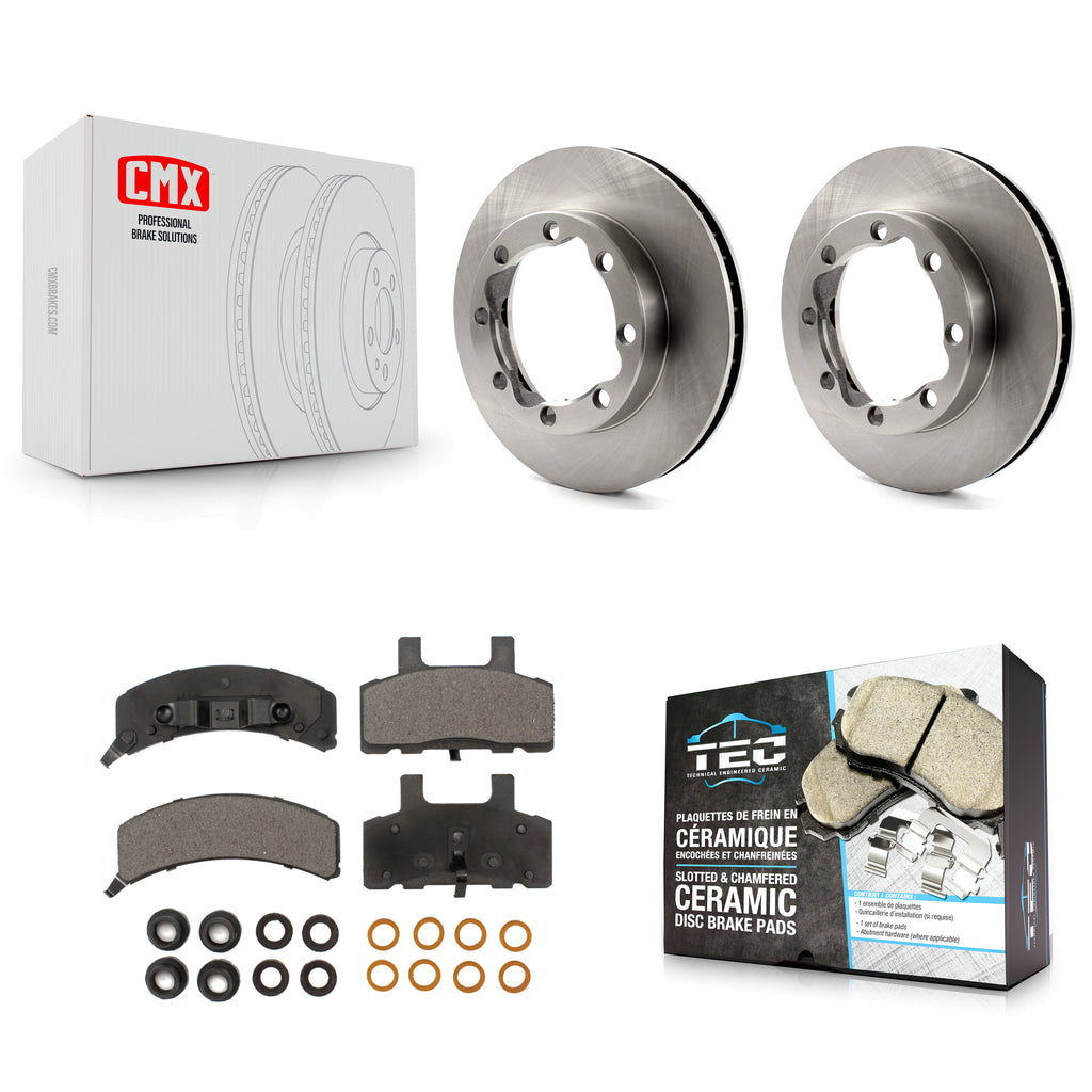Front Disc Brake Rotors & Ceramic Pad Kit For K1500 Suburban GMC Chevrolet K2500