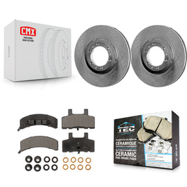 Front Disc Brake Rotor Ceramic Pad Kit For Cadillac DeVille Fleetwood 60 Special