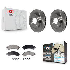 Front Disc Brake Rotor Ceramic Pad Kit For Chevrolet S10 Blazer GMC Sonoma Jimmy