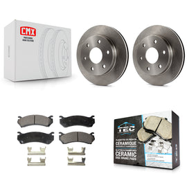 Front Brake Rotors Ceramic Pad Kit For Chevrolet Silverado 1500 GMC Tahoe Sierra