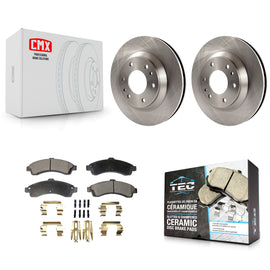 Front Disc Brake Rotor Ceramic Pad Kit For Chevrolet Trailblazer GMC Envoy Buick