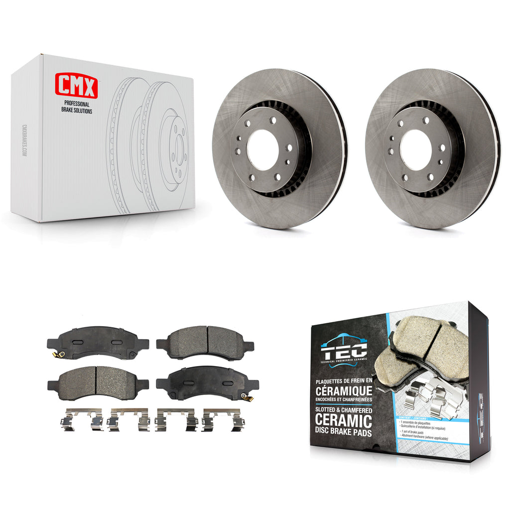 Front Brake Rotor Ceramic Pad Kit For Chevrolet Trailblazer GMC Envoy EXT XL SSR