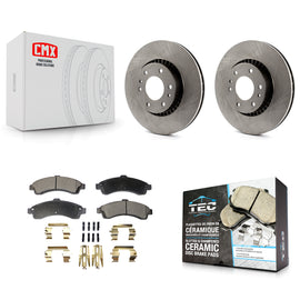 Front Brake Rotor Ceramic Pad Kit For Chevrolet Trailblazer GMC EXT Envoy XL XUV