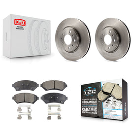 [Front] 2003-2004 Cadillac Seville Premium OE Brake Rotors & Ceramic Pads Kit For Max Braking