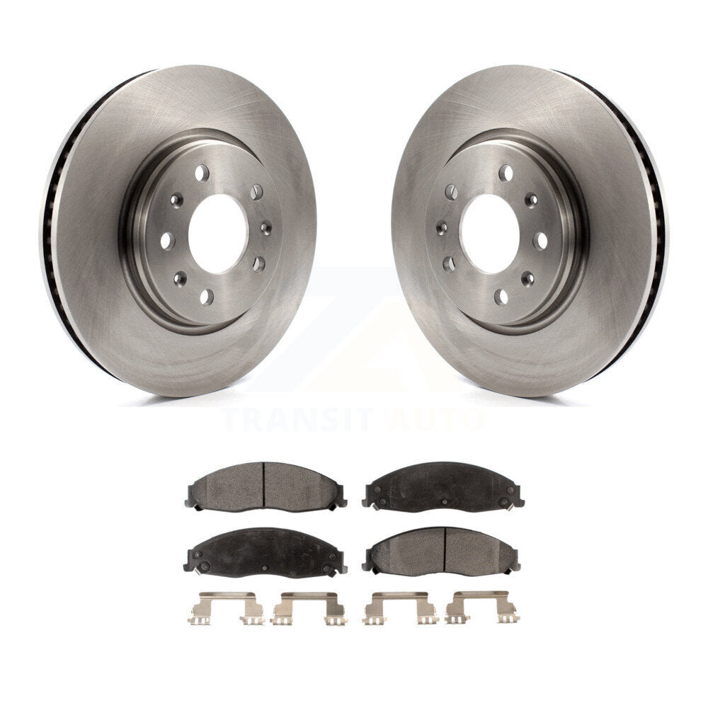 Front Disc Brake Rotors And Ceramic Pads Kit For Cadillac CTS STS