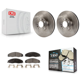 Front Disc Brake Rotor Ceramic Pad Kit For Cadillac CTS With Standard Suspension