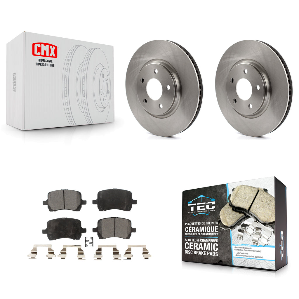 Front Brake Rotors Ceramic Pad Kit For Chevrolet Malibu Pontiac G6 Cobalt Saturn