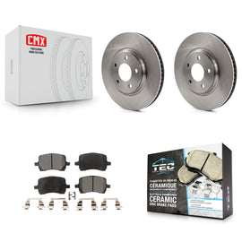 Front Brake Rotors Ceramic Pad Kit For Chevrolet Malibu Pontiac G6 Cobalt Saturn