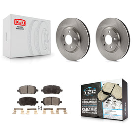 [Front] 2010 Pontiac G5 With Rear Disc Brakes Premium OE Brake Rotors & Ceramic Pads Kit For Max Braking