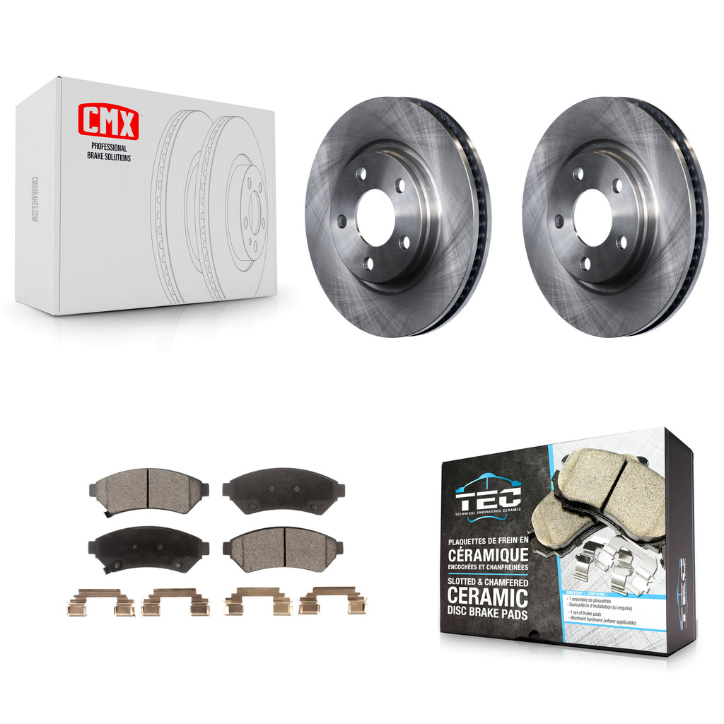 Front Brake Rotor Ceramic Pad Kit For Pontiac Grand Prix Buick LaCrosse Uplander