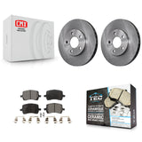 Front Disc Brake Rotors And Ceramic Pads Kit For Chevrolet Malibu Pontiac G6