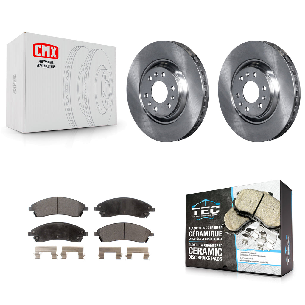 [Front] 2004-2009 Cadillac SRX Premium OE Brake Rotors & Ceramic Pads Kit For Max Braking