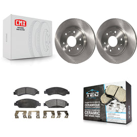 Front Brake Rotor Ceramic Pad Kit For Chevrolet Tahoe GMC Suburban 1500 Yukon XL