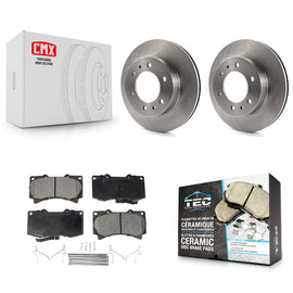 Front Disc Brake Rotors And Ceramic Pads Kit For Hummer H3 H3T