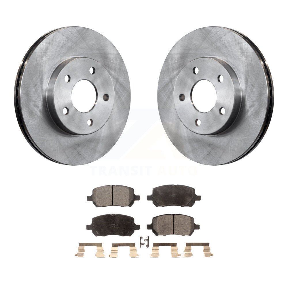 Front Disc Brake Rotors And Ceramic Pads Kit For Chevrolet Cobalt Pontiac G5