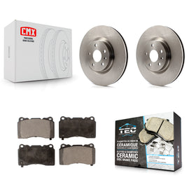 Front Disc Brake Rotors And Ceramic Pads Kit For Cadillac XTS Buick Regal