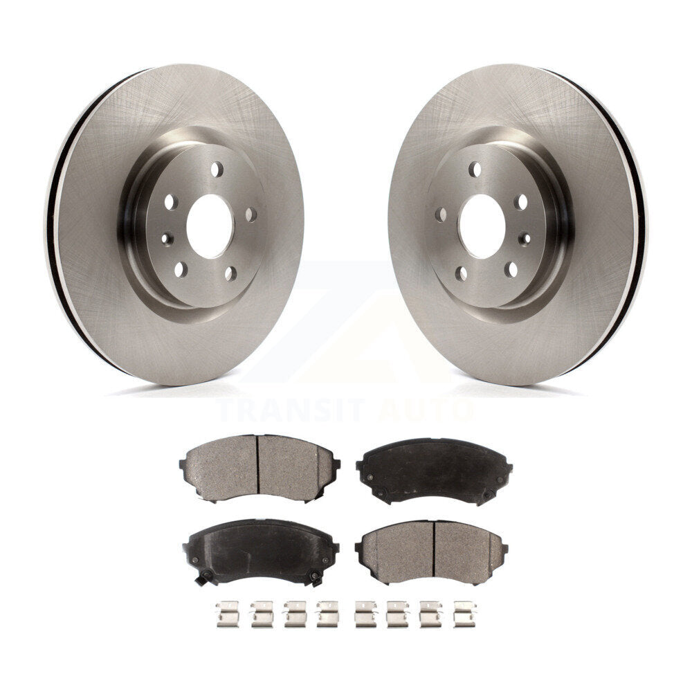 Front Disc Brake Rotors And Ceramic Pads Kit For Cadillac CTS