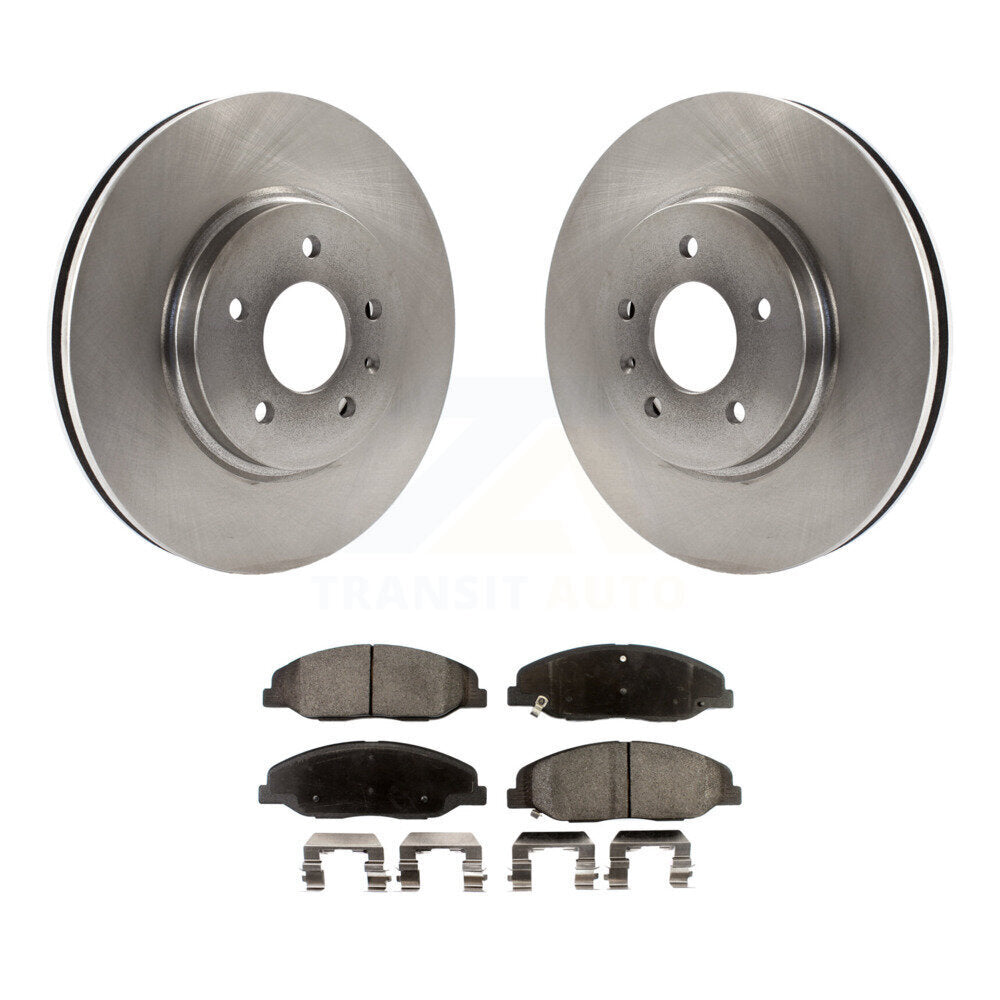 Front Disc Brake Rotors And Ceramic Pads Kit For Cadillac STS