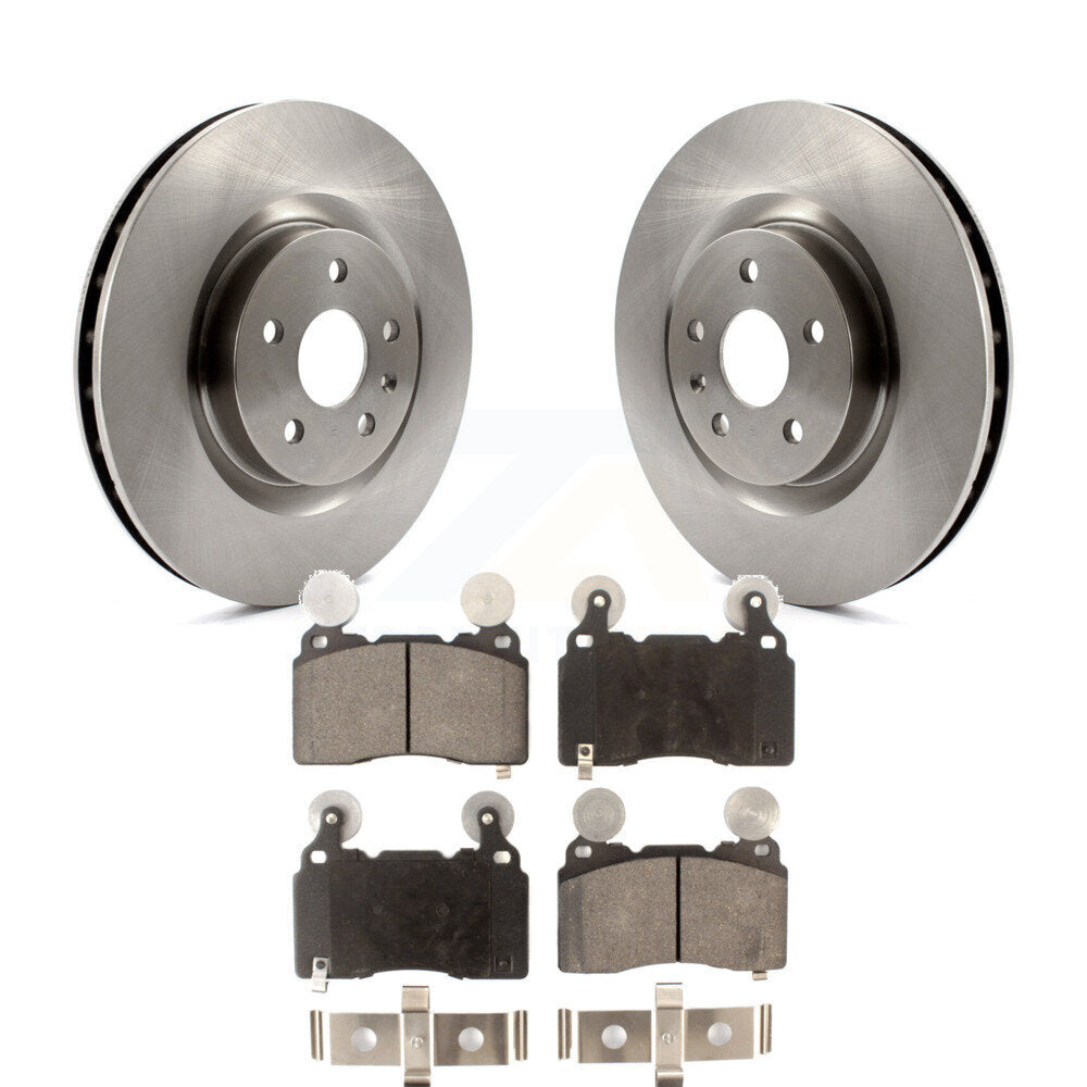 Front Disc Brake Rotors And Ceramic Pads Kit For Chevrolet Camaro SS