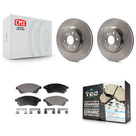Front Disc Brake Rotors And Ceramic Pads Kit For Cadillac SRX Saab 9-4X