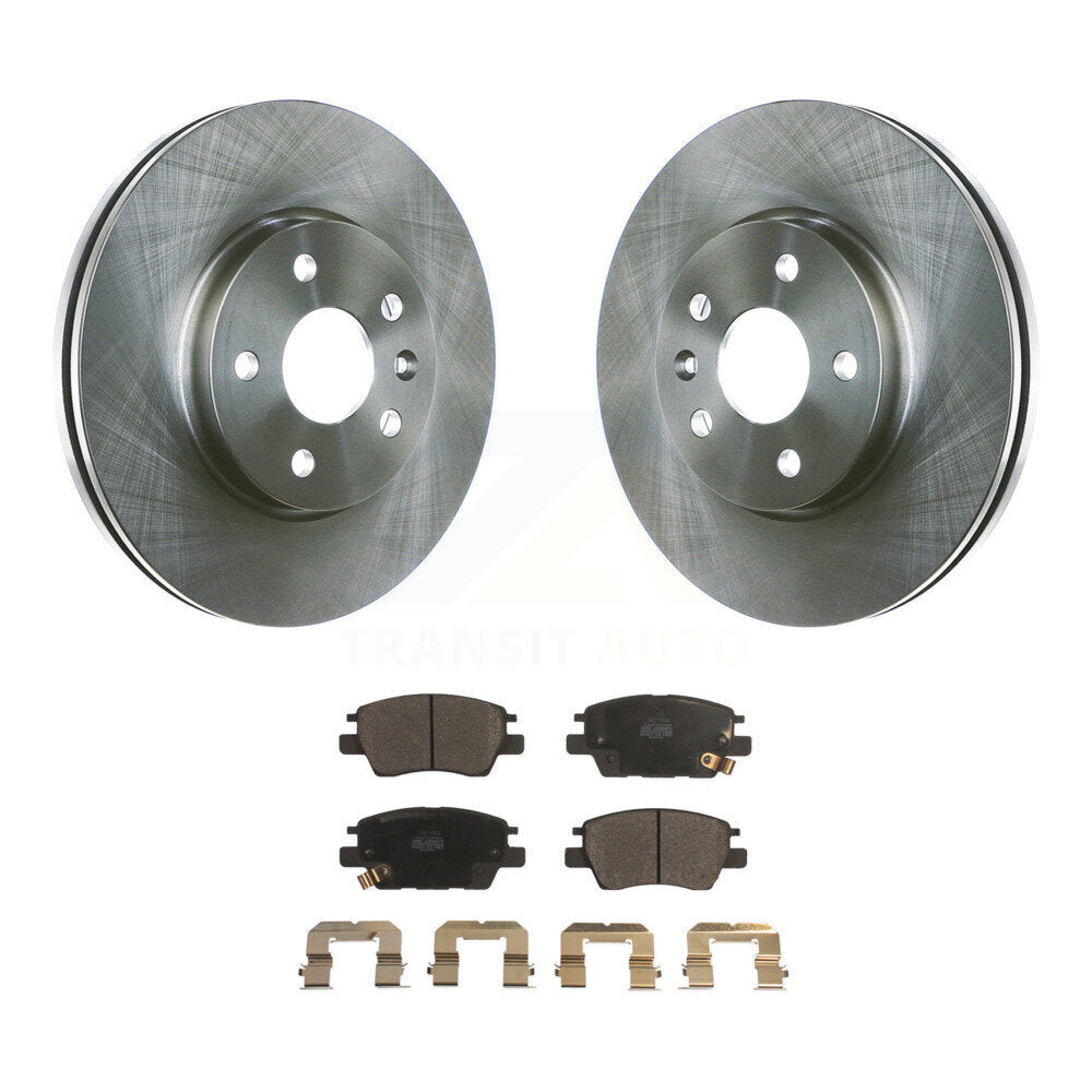 Front Disc Brake Rotors And Ceramic Pad Kit For Chevrolet Cruze Volt Bolt EV EUV