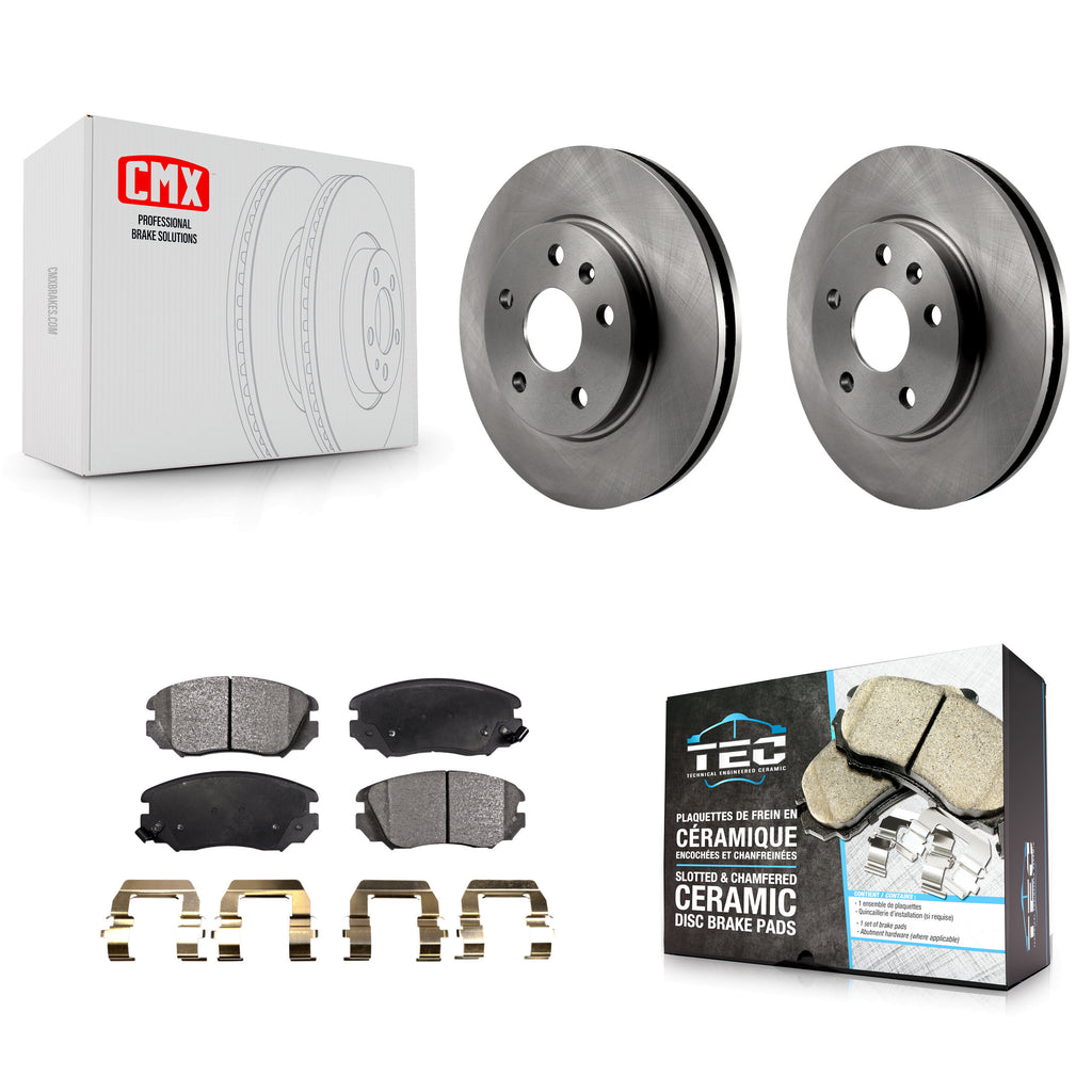 Front Disc Brake Rotor Ceramic Pad Kit For Chevrolet Malibu Buick LaCrosse Regal