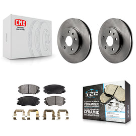 Front Disc Brake Rotor Ceramic Pad Kit For Chevrolet Malibu Buick LaCrosse Regal