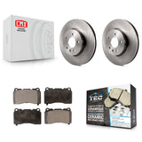 Front Disc Brake Rotors And Ceramic Pads Kit For Cadillac ATS