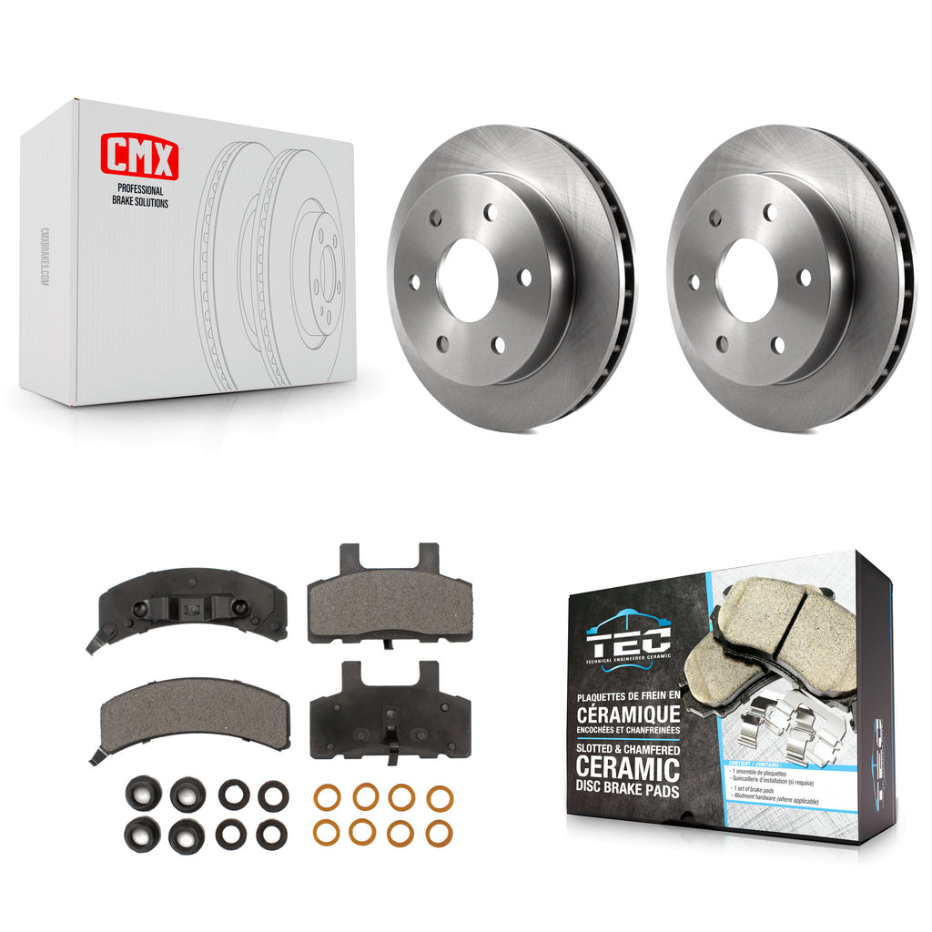 Front Brake Rotor & Ceramic Pad Kit For Chevrolet K1500 GMC Tahoe K2500 Suburban