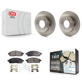 [Front] 2004 Ford F-150 4WD With 5 Lug Wheels Premium OE Brake Rotors & Ceramic Pads Kit For Max Braking