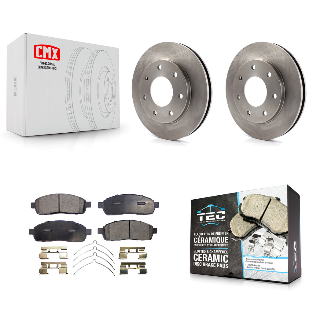 [Front] 2004 Ford F-150 4WD Premium OE Brake Rotors & Ceramic Pads Kit For Max Braking