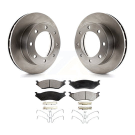 [Front] 1999 Ford F-450 Super Duty F-550 Premium OE Brake Rotors & Ceramic Pads Kit For Max Braking