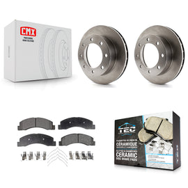 Front Brake Rotors Ceramic Pad Kit For Ford F-250 Super Duty F-350 Excursion 4WD