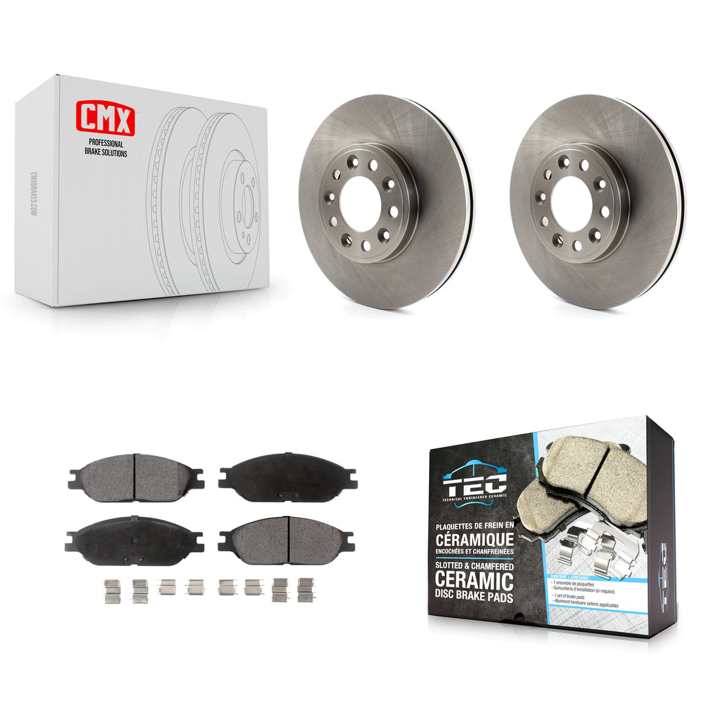[Front] 1999-2003 Ford Windstar Premium OE Brake Rotors & Ceramic Pads Kit For Max Braking