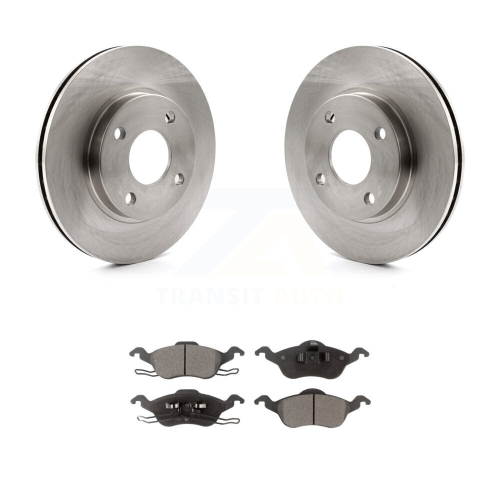 Front Disc Brake Rotors And Ceramic Pads Kit For Ford Focus