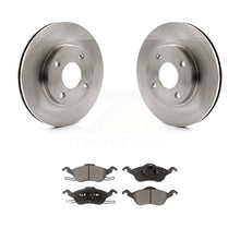 Charger l&#39;image dans la galerie, Front Disc Brake Rotors And Ceramic Pads Kit For Ford Focus