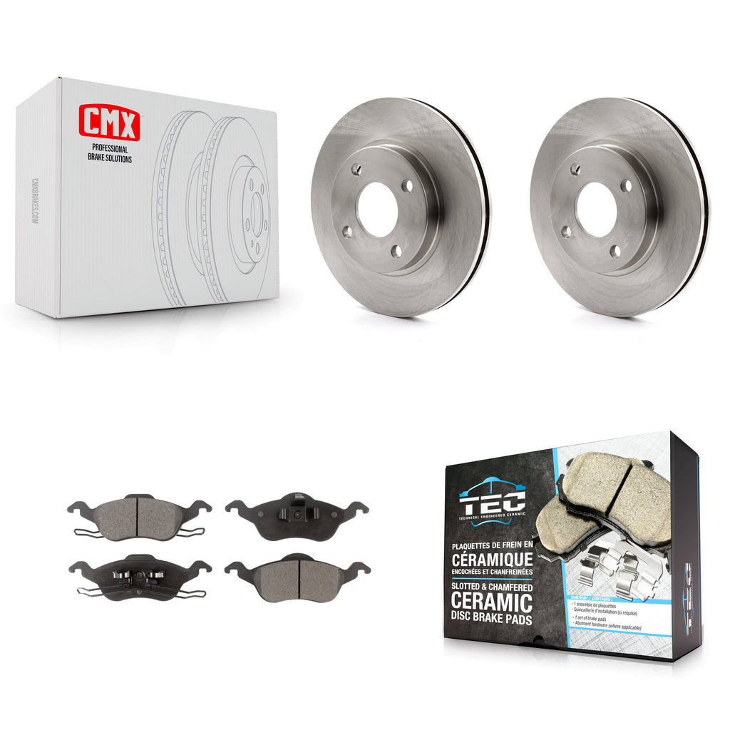 Front Disc Brake Rotors And Ceramic Pads Kit For Ford Focus