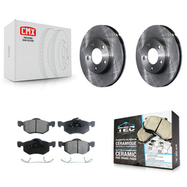 Front Brake Rotors Ceramic Pad Kit For Ford Escape Mazda Tribute Mercury Mariner