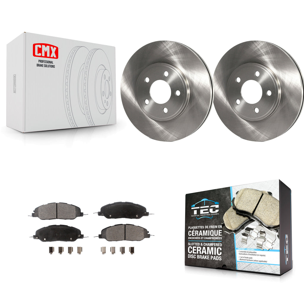 [Front] 2009 Ford Mustang Bullitt Premium OE Brake Rotors & Ceramic Pads Kit For Max Braking