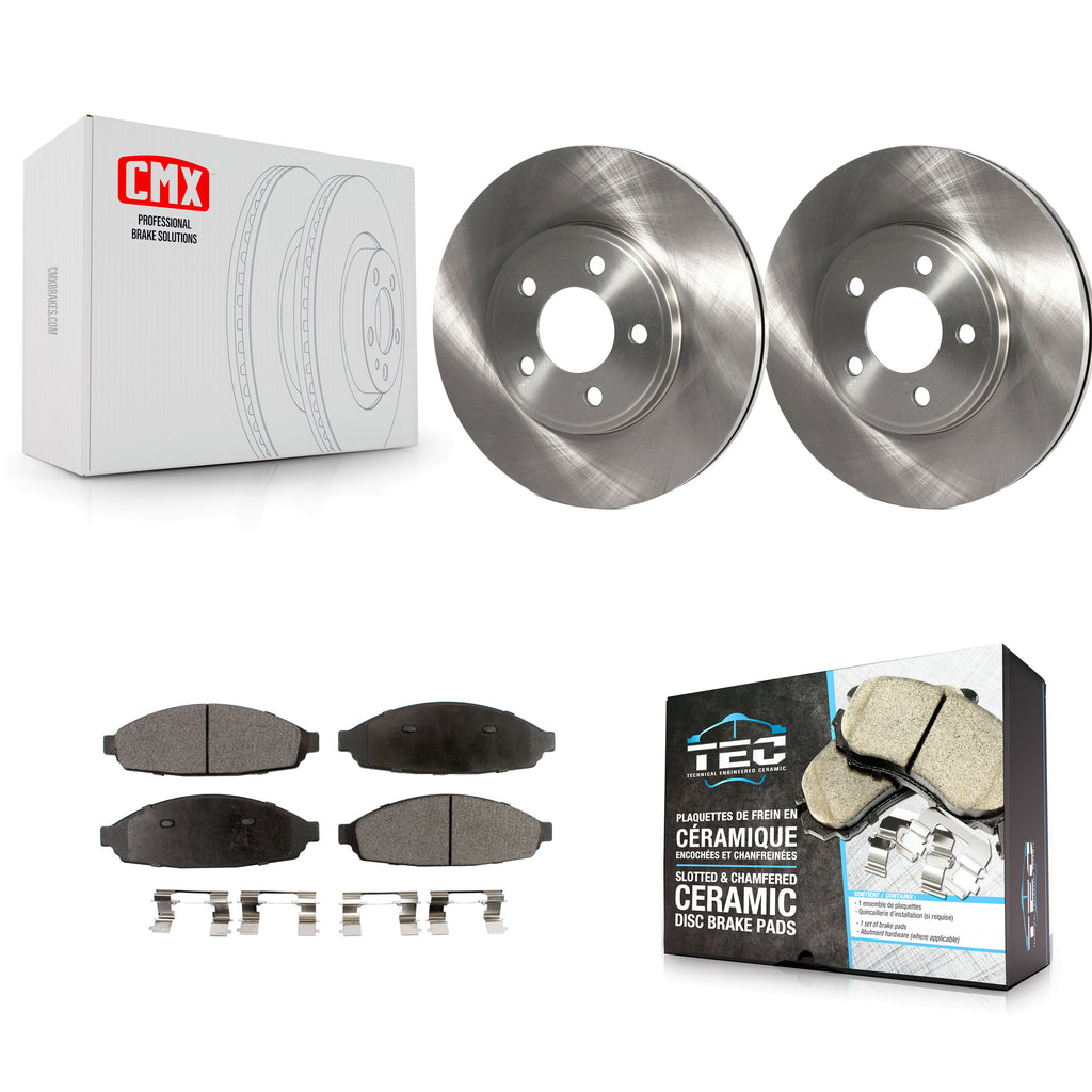 Front Brake Rotors Ceramic Pad Kit For Ford Crown Victoria Mercury Grand Marquis