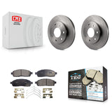 Front Disc Brake Rotors And Ceramic Pads Kit For Ford F-150 Lincoln Mark LT 4WD