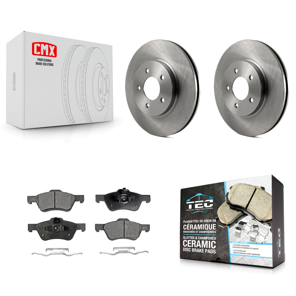 Front Brake Rotors Ceramic Pad Kit For Ford Escape Mercury Mariner Mazda Tribute