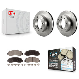 Front Disc Brake Rotors And Ceramic Pads Kit For Ford F-250 Super Duty F-350 4WD