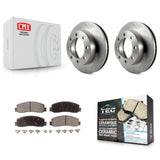 Front Disc Brake Rotors And Ceramic Pads Kit For Ford F-250 Super Duty F-350 4WD