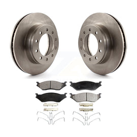 Front Brake Rotors Ceramic Pad Kit For Ford F-450 Super Duty F-550 International