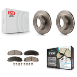 Front Disc Brake Rotors And Ceramic Pads Kit For Ford F-350 Super Duty F-250